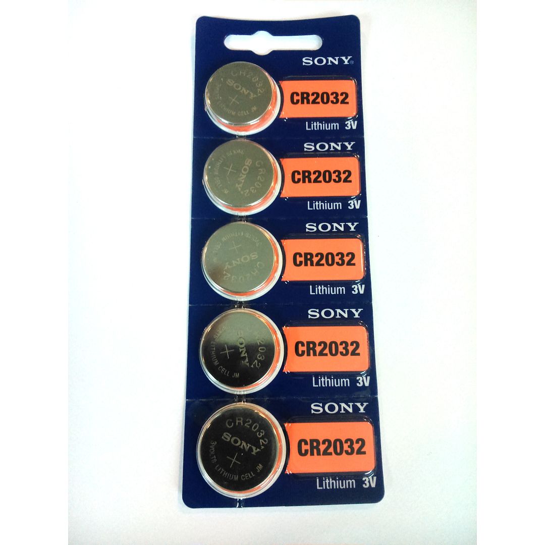 Sony CR2032 3v Lithium Watch Button Battery Pack of 5 (CMOS, BIOS